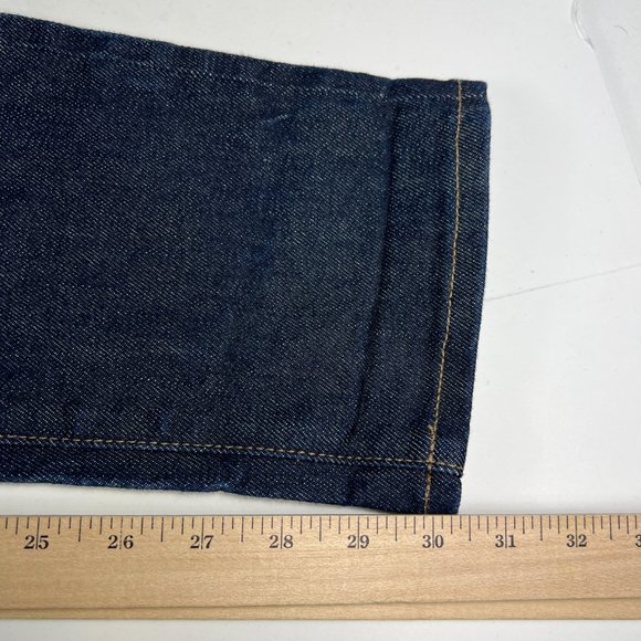 Uniqlo Jean Mens 31x30* Slim Straight Selvedge Kaihara Dark Blue Denim Tag 31x32 - Picture 12 of 16
